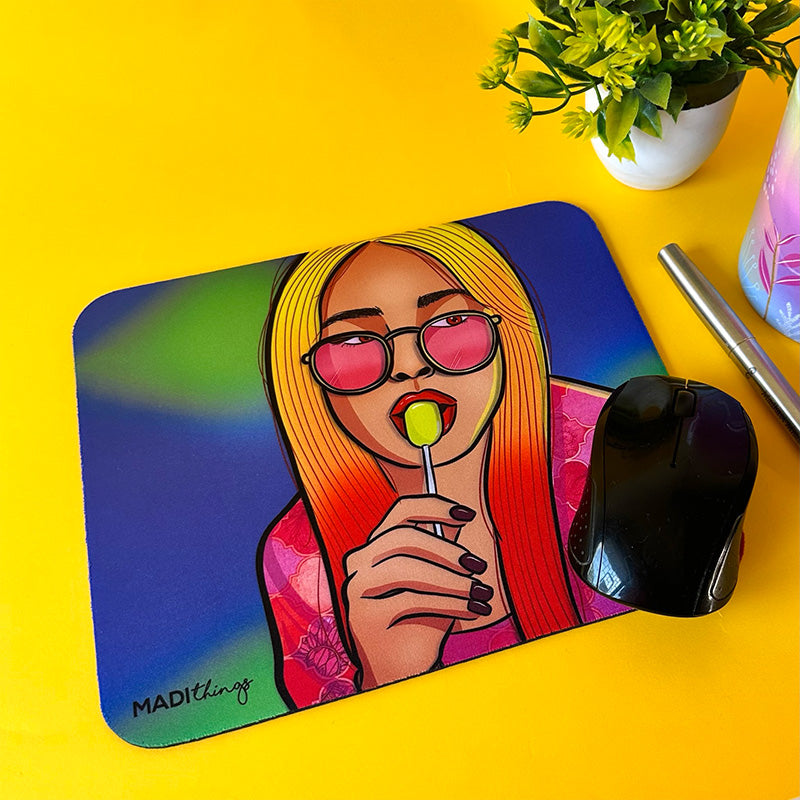 The Lollipop Girl Mouse Pad